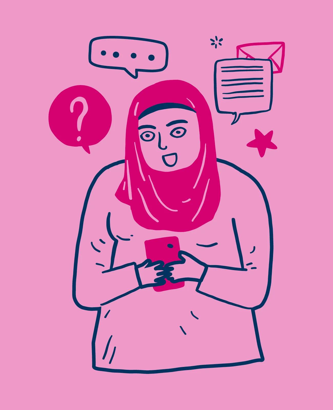 Graphic shows an illustration of a student overwhelmed by University life.